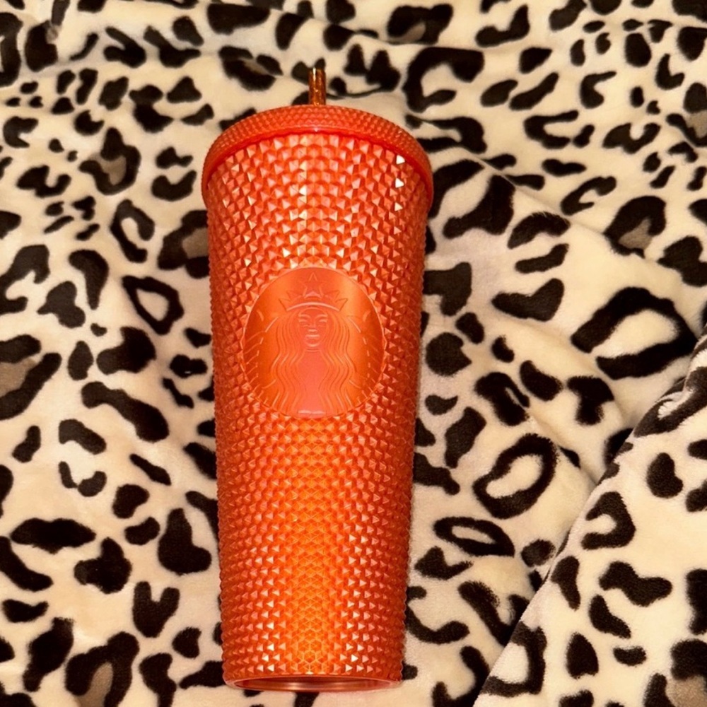 Starbucks Vibrant Orange Textured Tumbler